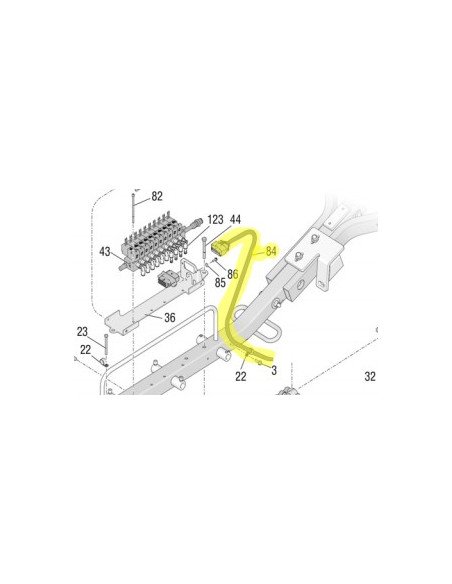 CABLE DE CONTROL BRAZO  25M709 ROADPAK