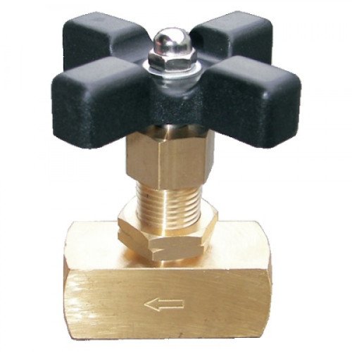 Brass Metering Valve w/Plastic Knob, 20.0034