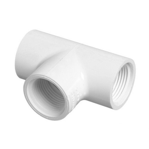 Tee, PVC 1Npt FxFxF, 405-010