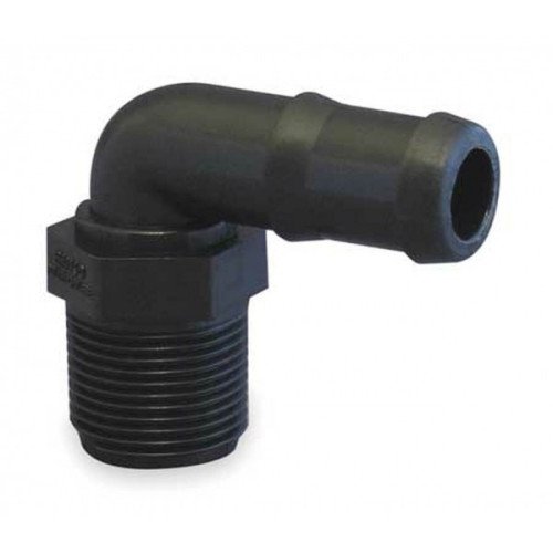 Hose Barb, Poly - 90deg. 3/4"T x 3/4"H, HB-075-90