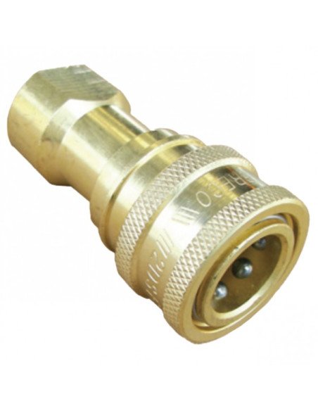 Plug, 1/4 Female "HP" (Steel) (W/O Ck Ball), BW2EF2-S