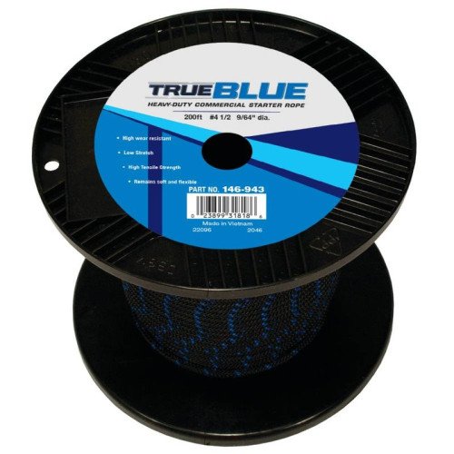 Rope, 200 True Blue Starter, 4 1/2 Solid Braid, 4-7HP Blk/Blue, 146-943