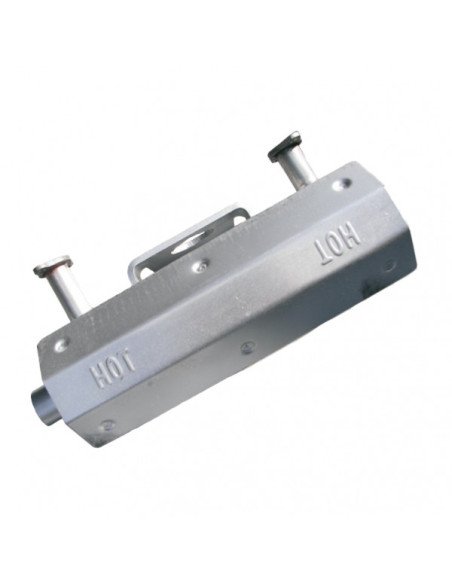 Muffler, Honda V-Twin, Right Side (Oil Filter Side) Discharge, w/Heat Shield  Old Style, MFL050