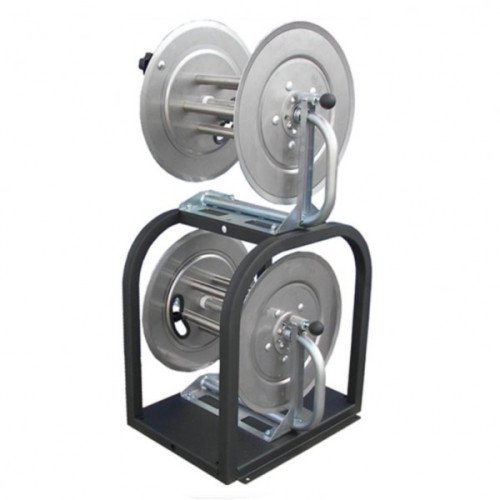 Stacking Hose Reels, Powder Coated Steel Frame,  1ea. AR151 Reel& 1ea. AR152 Reel w/ 1/2" Swivel, AR325