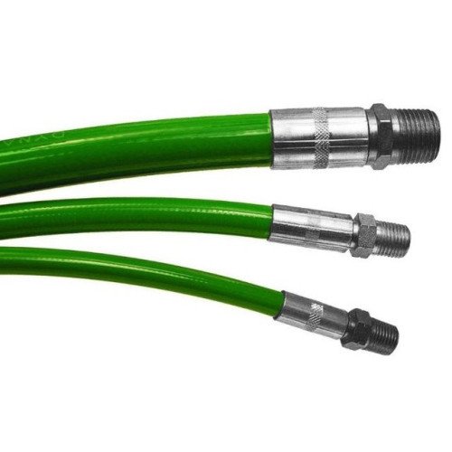 Conjunto de manguera, surtidor, 4000 PSI, 1/2" x100, cubierta de poliuretano verde, 1/2mp x 1/2mpx, PRO08100S