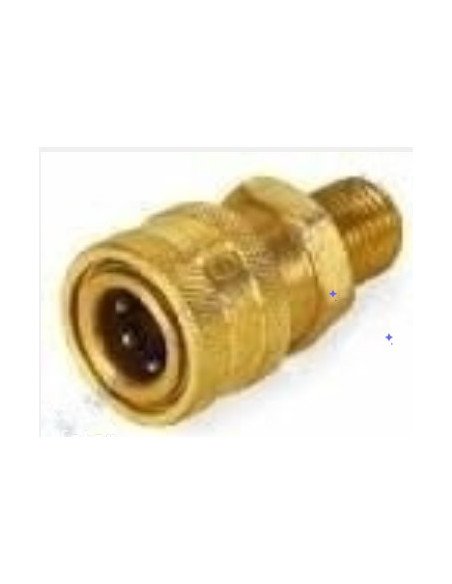 DPac - Conector hembra QC, latón, 1/4 MNPT, 02-125