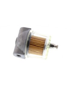 Filter, Fuel In-Line 1/4" F-F 3.0"x3.5" w/Drain Valve,...